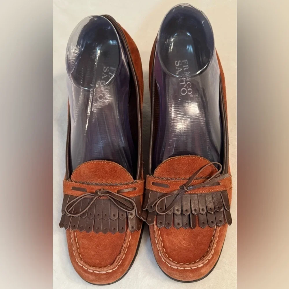 Franco Sarto Women’s Reddish Brown Suede Wedge Heels Size 9M